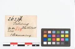Etikett zu Bronzedrahtarmring (NHMW-PRAE-026237)